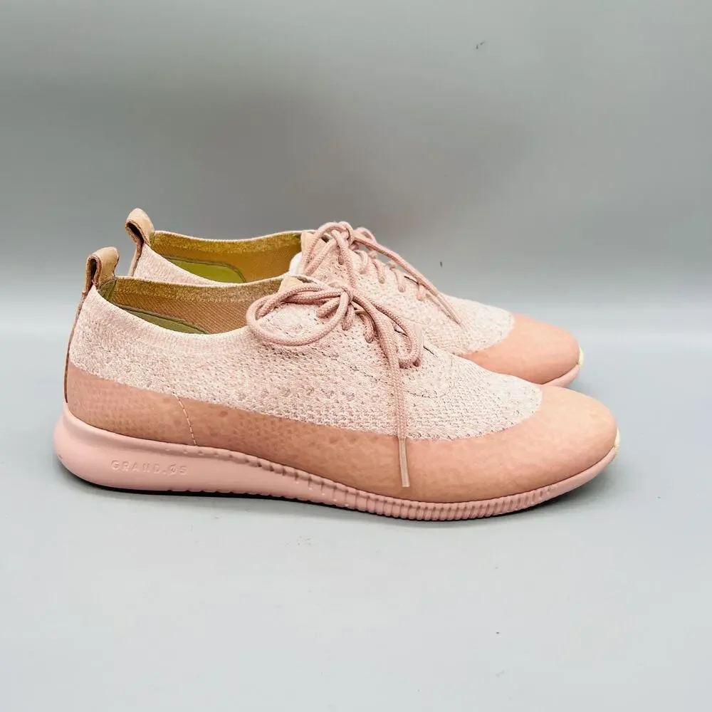 Cole Haan Shoes Womens 8 Pink Knit 2.ZEROGRAND Low Top Sneakers Comfort Casual